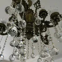 لوستر برنز در حد نو|لوستر و چراغ آویز|قم, باجک دو|دیوار