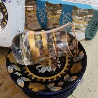 نعلبکی و استکان کمر باریک‌|ظروف سرو و پذیرایی|سرپل ذهاب, |دیوار