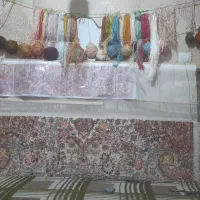 قالیچه ۱۳۰۰ گره دو متن سفید ۵۶۰ لای بافته شده