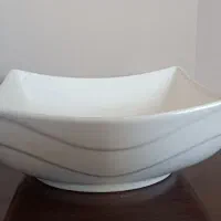 کاسه بزرگ سرو پایه چوبی
