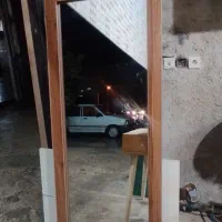 آینه قدی با قاب چوبی|آینه|بهشهر, |دیوار