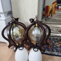 یک جفت لوستر چوبی