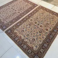 دو تخته قالیچه دستباف شبیه بهم بیرجند نقشه افشان