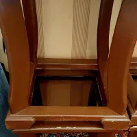 ۷ گل میز + میز وسط چوب روس رنگ قهوه ای خورده