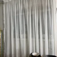 پرده حریر ساده با والن|پرده، رانر، رومیزی|تبریز, |دیوار