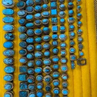 جعبه انگشتر  فیروزه جواهری عقیق زمرد ترمالین