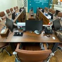 میز سالن جلسات 15 نفره، صندلی کنفرانس چرخ و جک دار|دفتر کار|تهران, امانیه|دیوار