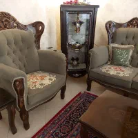 نیم ست  مبل استیل چوب گردو|مبلمان خانگی و میز عسلی|مشهد, سجاد شهر|دیوار