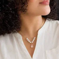 گردنبند مروارید وسنگ
