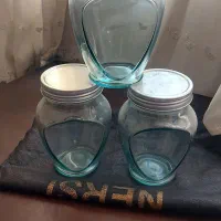 شیشه مربایی یک کیلویی وشیشه ادویه کوچک