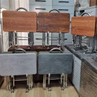 میز عسلی تاشو پایه فلزی صفحه بزرگ چمدونی 4 تایی