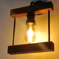 دیوار کوب چوبی