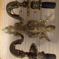 لوستر دیواری برنج طرح فرشته|لوستر و چراغ آویز|بروجرد, |دیوار