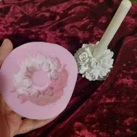 قالب سیلیکونی جدید شمعدان پر گل رز