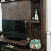 میز تلویزیون طبقاتی چوبی
