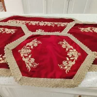 رومیزی عسلی مخمل