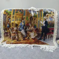 تابلو فرش دستباف کرک و ابریشم نو