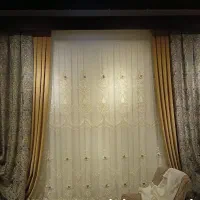 فروش و دوخت و نصب انواع پرده با کمترین قیمت|پرده، رانر، رومیزی|قم, باجک یک|دیوار