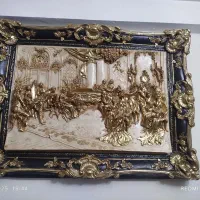 تابلو پلی استر ورق طلا