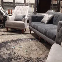 مبل راحتی چستر یونانی ست ۷ نفره اقساط|مبلمان خانگی و میز عسلی|ورزقان, |دیوار