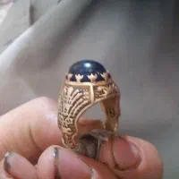 انگشتر طلا روس .با سنگ ارزشمند