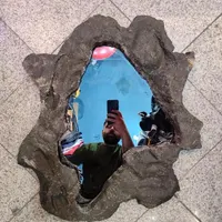 آینه طرح سنگ پاپیه ماشه