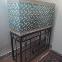 آکواریوم با وسایل سنگ و صخره|ماهی|مبارکه, |دیوار
