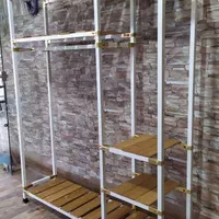 رگال لباس و آویز لباس مدل K216 رنگ کوره ای