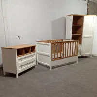 تخت کلبه تخت مونته سوری تخت نوزاد سیسمونی چوبی|تخت و صندلی بچه|کرج, کیانمهر|دیوار