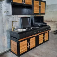 باربیکیو گازی ذغالی BBQ سنگین ۲متری دهنه ۴۰