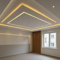 کار کناف تایل دامپا نورپردازی دیوارپوش|خدمات پیشه و مهارت|صدرا-فارس, فاز ۱|دیوار