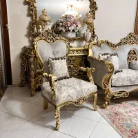 مبلمان استیل ورق طلا بانهارخوری(در حدبسیار آکبند)