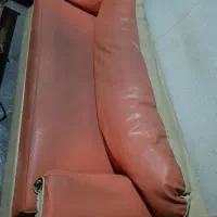 مبل ۳ نفره چرم دو رنگ