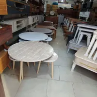 جلومبلی و میز عسلی ساده بدون کشو