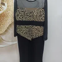 پیراهن مجلسی مشکی طلایی سایز 46 قیمت 950تومات|لباس|تهران, مشیریه|دیوار