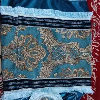 فروش ویژه روبالشتی های مخمل آبی فیروزه ای طرح دار