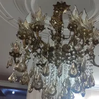 لوستری برنزی شش شاخه|لوستر و چراغ آویز|تهران, گمرک|دیوار