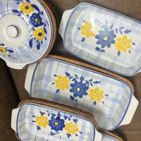 ست ۵تیکه تابه گل دار و قابلمه اصلی