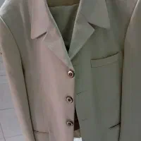 کت شلوار شیری رنگ