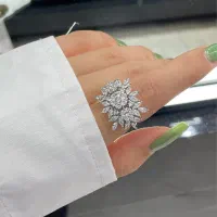 انگشتر پایه جواهر نقره ۹۲۵با آبکاری طلا سفید|جواهرات|اصفهان, خواجو|دیوار