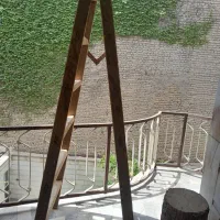 نردبان دوطرفه چوبی دومتری