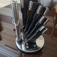 تابه رژیمی چدن مارک chefel  و استند چاقو