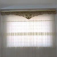 پرده به همراه دو عدد کتیبه منبت کاری چوبی