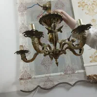 لوستر برنز (برنج)آنتیک ۲عدد