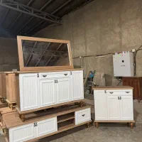 اینه و کنسول/لاریس تمام MDF/ پایه چوب|بوفه، ویترین، کنسول|تهران, صاحب الزمان|دیوار