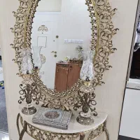 آینه و کنسول برنز با شمعدان