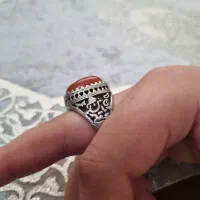 انگشتر نقره نگین عقیق اصل