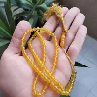 تسبیح سنگ زرد و آبی جید