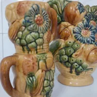 ظروف سفالی با قدمت ۵۰ ساله|کلکسیون اشیاء عتیقه|گرگان, |دیوار