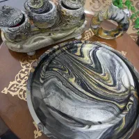ست قندان وسینی